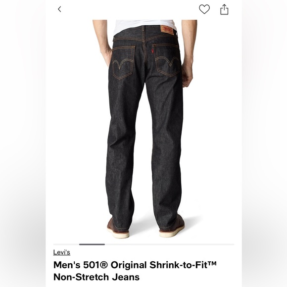 NWT Levi’s 501 original shrink-to-fit jeans - Picture 2 of 8